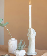 LARGE Stoneware Hand Taper Holders, Set of 2