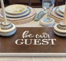 Handmade "Be Our Guest" Tone Tone Tray / Wall Decor
