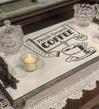 Handmade "Fresh Brewed Coffee" Serving Tray / Riser Board