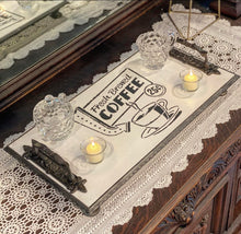 Handmade "Fresh Brewed Coffee" Serving Tray / Riser Board