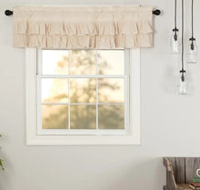 Simple Life Flax Natural Ruffled Valance
