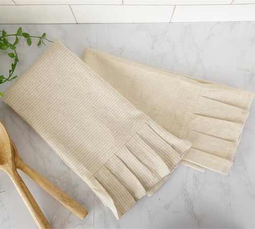 Ruffle Tea Towels, Set of 2