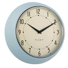 Round Ice Blue Enameled Wall Clock