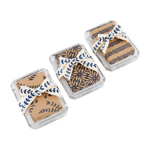 Indigo Soaps and Glass Dishes, Set of 3