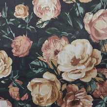 Floral Cotton Boucle Slub Shower Curtain, Navy