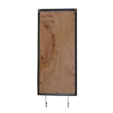 Metal and Wood 2 Tier Wall Baskets with Hooks