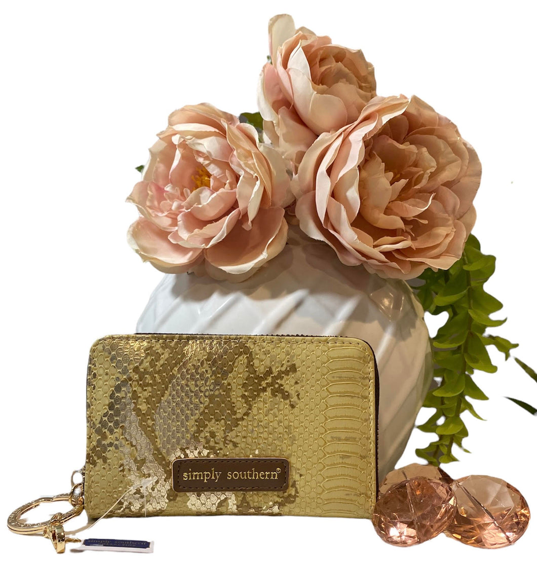 Simply Southern Vegan Leather Snakeskin Keychain Wallet