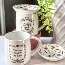 Stoneware Mugs & Snack Plate Toppers, Set of 4