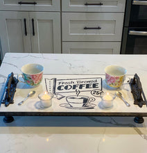 Handmade "Fresh Brewed Coffee" Serving Tray / Riser Board