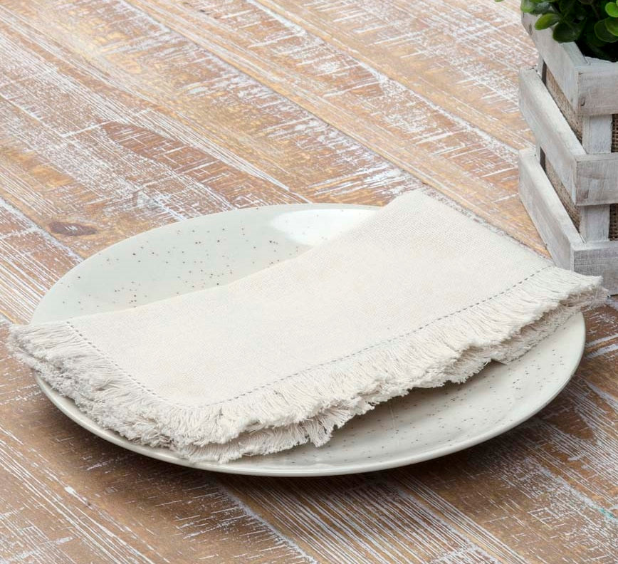 Oatmeal Fringe Napkins, Set of 6