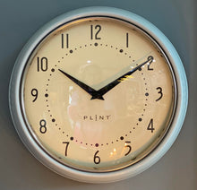 Round Ice Blue Enameled Wall Clock