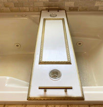 Handmade Tub Board Organizer with Candle Holders