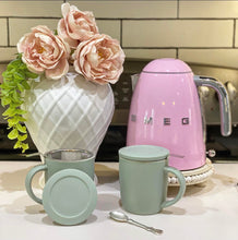 Stoneware Leaf Green Brewmugs, Set of 2