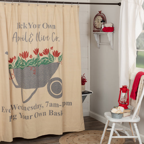 Farmer's Market Wheelbarrow Shower Curtain