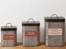 LARGE Vintage Style Picarella Baking Company Canisters, Set of 3