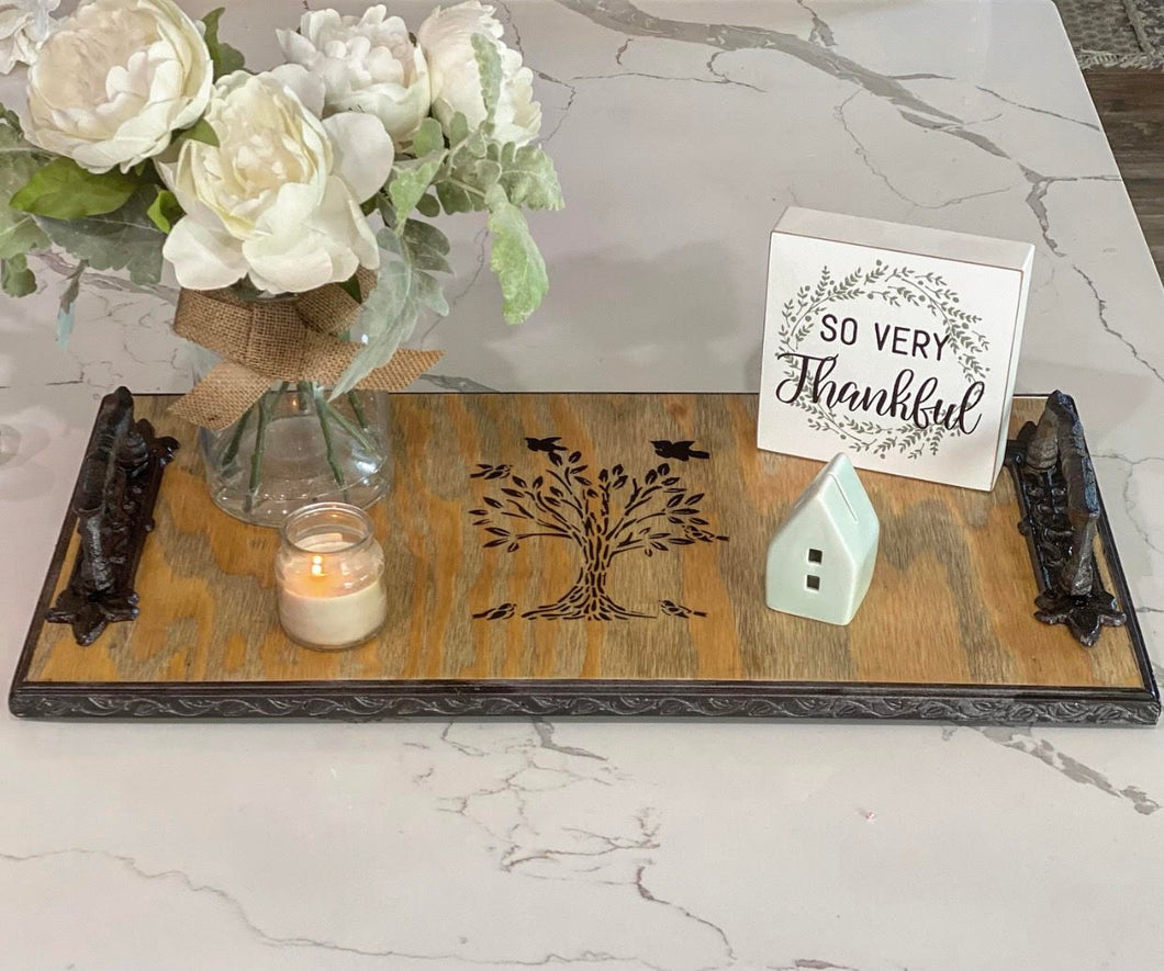 Handmade Tree of Life Two Tone Tray / Wall Decor