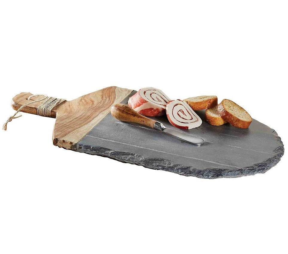 Mud Pie Slate and Wood Board Set