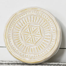 Ceramic Medallion Risers, Set of 6