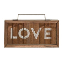 Live, Laugh, Love Slatted Wood Signs with Handles, Set of 3