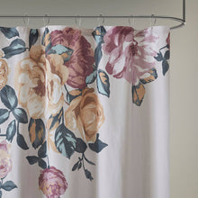 Floral Cotton Boucle Slub Shower Curtain, Ivory