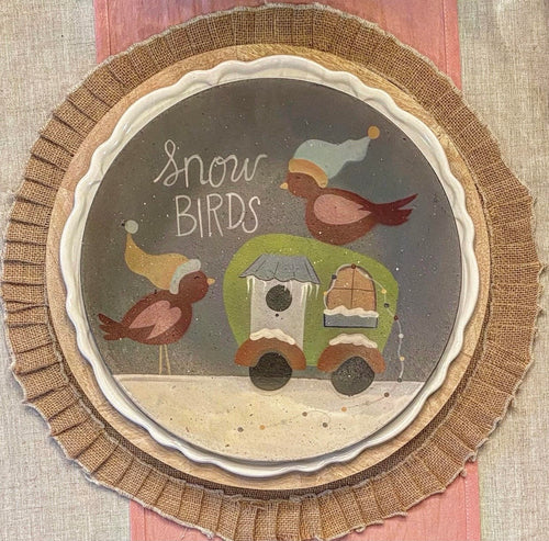 Snow Birds Decorative Dinner Plates, Set of 6