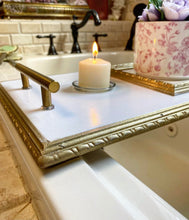 Handmade Tub Board Organizer with Candle Holders