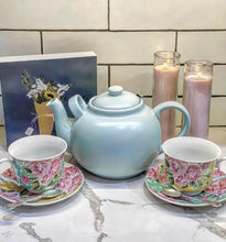 Cottage Style Ice Blue Teapot