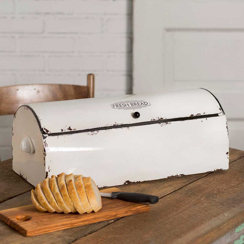 Vintage Inspired Enamel Bread Box