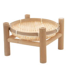 Decorative Bamboo Bowl on Stand