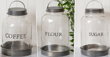 LARGE Glass "SUGAR" Canister